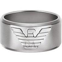 Emporio Armani Men'S Stainless Steel Eagle Logo Ring, Egs3166040 - Silver