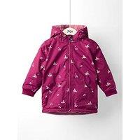 Jojo Maman Bebe Toddler Girls Reversible Fleece Lined Jacket - Pink