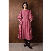 Vi.Ve.Re Pippa Stripe Dress - Choclate Brown/Pink