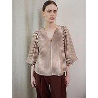 Vi.Ve.Re Remi Stripe Top - Brown/Cream