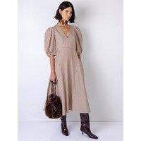 Vi.Ve.Re Mila Stripe Dress - Brown/Cream