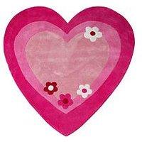 Interiors By Premier Kids Love Heart Rug - Pink