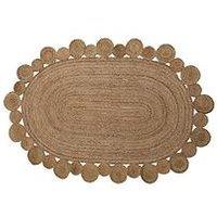 Interiors By Premier Bosie Demir Oval Rug - Natural