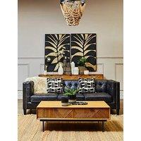 Interiors By Premier Lapiz Wood Bead Chandelier