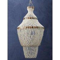 Interiors By Premier Palu Natural Sea Shells Shade Pendant Light