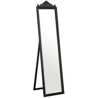 Interiors By Premier Boudoir Floorstanding Mirror With Matt Black Finish