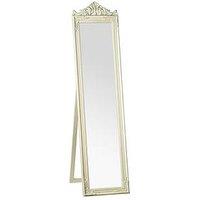 Interiors By Premier Boudoir Cream And Gold Finish Standing Mirror