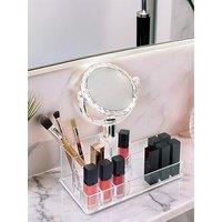 Interiors By Premier Beauty Cosmetic Organiser With Mirror