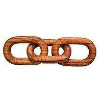 Interiors By Premier Cato Brown Wood Three Link Chain Decor