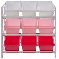 Interiors By Premier Three Tier White And Pink Kids Storage Unit