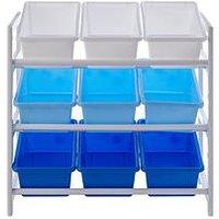 Interiors By Premier Three Tier White And Blue Kids Storage Unit