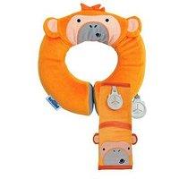 Trunki Snoozihedz Seat Belt Pad + Yondi Travel Neck Pillow - Mylo Monkey - Orange