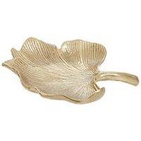 Interiors By Premier Prato Small Antique Gold Finish Ginkgo Dish