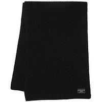 Guess Jeans Patch Logo Knitted Scarf - Black