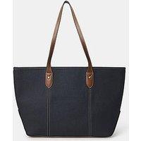 Accessorize Two Tone Zip Tote Bag - Blue
