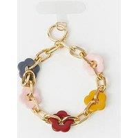 Accessorize Flower Chain Wrist Phone Strap - Multi