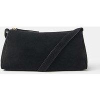 Accessorize Suede Crossbody Bag - Black