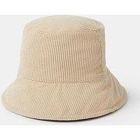 Accessorize Reversible Cord Bucket Hat - Cream