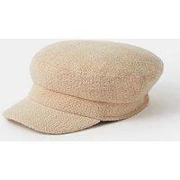 Accessorize Textured Baker Boy Hat - Cream
