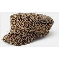 Accessorize Cheetah Print Baker Boy Hat - Brown
