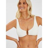 Accessorize Seashell U-Front Bikini Top - White