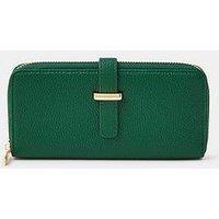 Accessorize Tab Zip Around Purse - Green