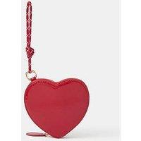 Accessorize Patent Heart Purse - Red