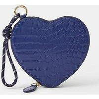 Accessorize Patent Heart Purse - Blue