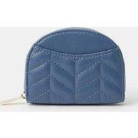 Accessorize Chevron Quilted Crescent Purse - Blue