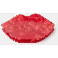 Accessorize Kissing Lips Claw Clip - Red