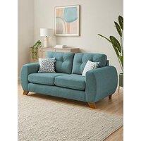 Very Home Prent Fabric 2 Seater Sofa - Teal - Made To Order In The Uk