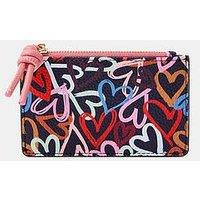 Accessorize Heart Print Card Holder - Multi