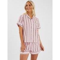 Accessorize Stripe Seersucker Short Pyjamas Set - Multi