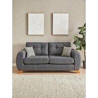 Very Home Prent Fabric 3 Seater Sofa - Grey - Made To Order In The Uk