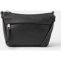 Accessorize Zip Front Crossbody Bag - Black