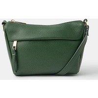 Accessorize Zip Front Crossbody Bag - Green