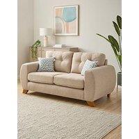Very Home Prent Fabric 2 Seater Sofa - Natural - Made To Order In The Uk