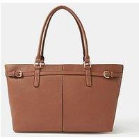 Accessorize Buckle Strap Tote Bag - Brown