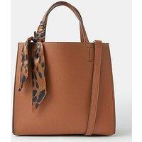 Accessorize Scarf Handle Handbag - Brown