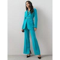 The Very Collection Vented Split Straight Leg Trouser - Teal