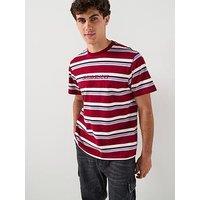 Guess Jeans Stripe T-Shirt - Red
