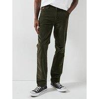 Wrangler Texas Slim Corduroy 5 Pocket Authentic Slim Fit Pant - Green