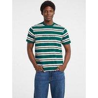 Guess Jeans Stripe T-Shirt - Green