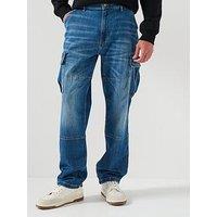 Guess Jeans Denim Cargo Trousers - Blue