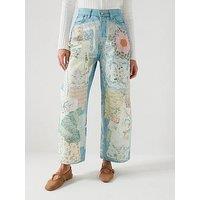 Free People Illusions Relaxed Fit Jeans - Multi