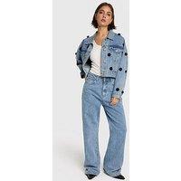 Alix The Label Denim Pants - Blue