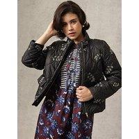 Emily Lovelock Quilted Floral Jacket - Black