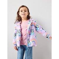 The Very Collection Bluey Rainbow Rain Mac - Purple