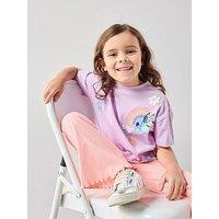 Bluey Rainbow Back Print T-Shirt And Legging Set - Purple