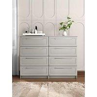 One Call Sinai Ready Assembled 4 Drawer Double Chest